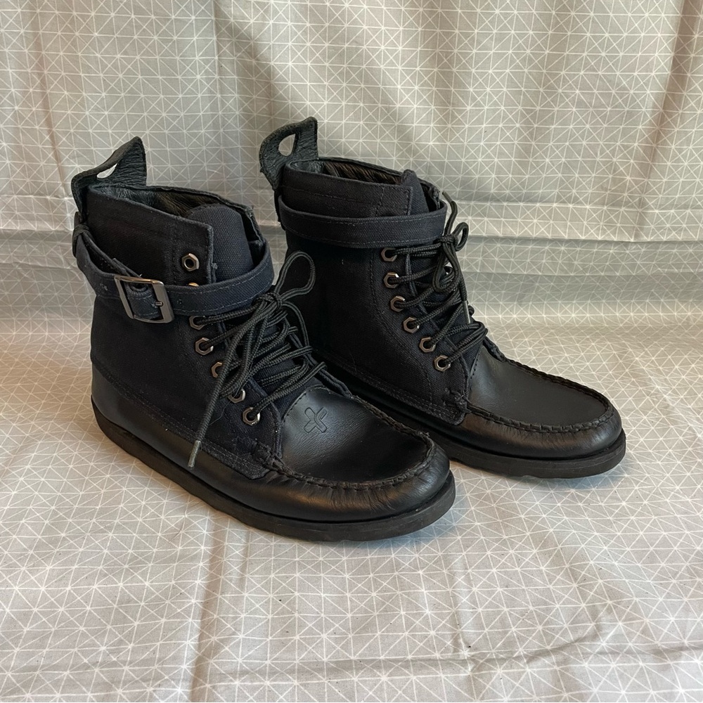 Psyberia Endura Leather & Canvas Boots Black 7